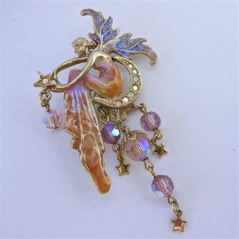 Vintage Jewelry Signed Kirk's Folly Exquisite Felicia Frost Fairy Pin Brooch. . Vintage kirks folly jewelry